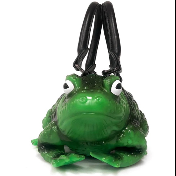 Restocked! Original Windy Willow Green Glow Frog Toad Whimsical Handbag - Picture 6 of 8